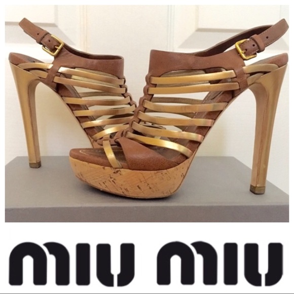Miu Miu Strappy Heels - Picture 1 of 5